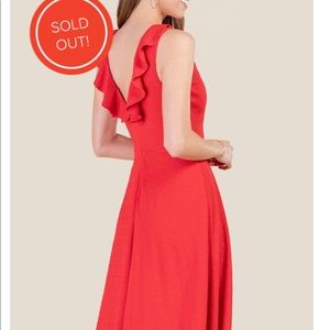 Jackie Ruffled Midi Dress